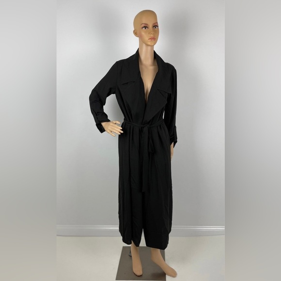 Black Belted Long Sleeve Cardigan - Picture 5 of 9